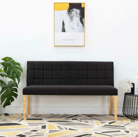 Doppelsitzer Sofa Schwarz 140x56x86cm