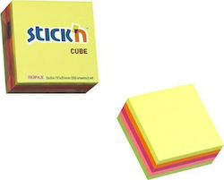 Stick`n Neon Post-it Notes Pad Cube 250 Sheets Multicolour 5x5cm