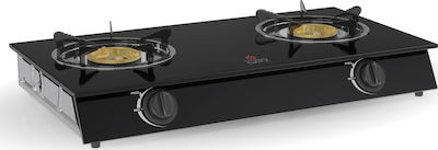 Thermogatz GL.2 Liquid Gas Countertop Double Burner Black