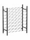 vidaXL С крака Κάβα Ποτών Метал για 48 Μπουκάλια Черен 65x30x80εκ.