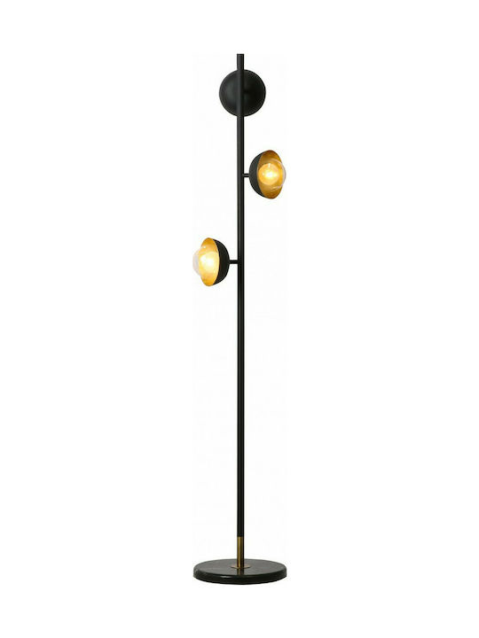 Hatzipantos Stores Floor Lamp H140xW30cm. with Socket for Bulb G9 Black