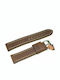 Diloy Straps Δερμάτινο Λουράκι Καφέ 22mm