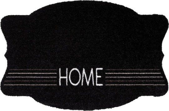 Sdim Fußmatte Oval Teppich mit rutschfester Unterlage 003 Schwarz 50x75cm