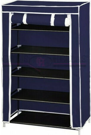 Υφασμάτινη με 5 Ράφια Μπλε 61x30x90cm 34150 Υφασμάτινη με 5 Ράφια Μπλε 61x30x90cm 34150