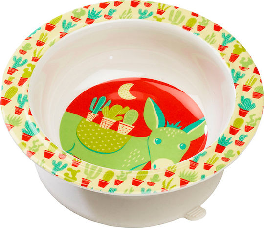 Sugar Booger Baby Food Bowl Happy Cactus made of Melamine Green