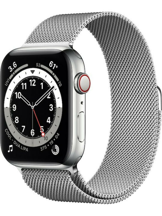 Apple Watch Series 6 Steel Cellular 44mm Milanese Silver
