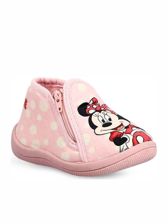 Disney Παιδικές Παντόφλες Μποτάκια Ροζ