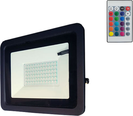 Lucas Waterproof LED Floodlight 50W RGB with Remote Control IP66