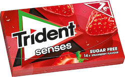 Trident 14 Дъвки за дъвчене Senses с вкус на Ягода Без захар 1бр 27гр