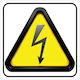 Sign Risk of Electric Shock 9.5x9.5cm.