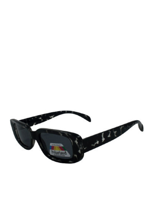 Mohiti Peace Ochelari De Soare Pentru Femei Cu Ramă Din Plastic Negru Alb Polarized