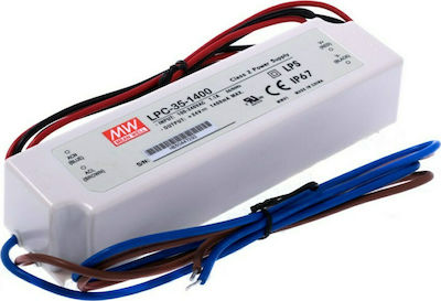 Waterproof IP67 LED Power Supply 35W 24V Mean Well