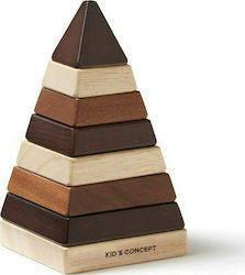 Kids Concept Stacking Toy Πυραμίδα Στοίβαξης made of Wood for 12++ Months