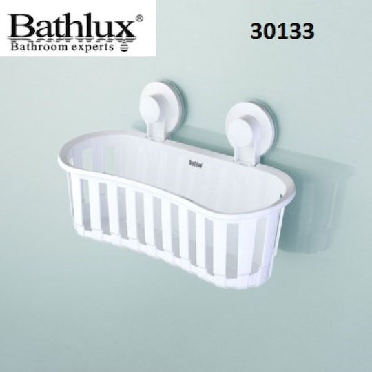 Επιτοίχια Σπογγοθήκη Bathlux 30133 με Βεντούζα Λευκή
