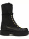 New Matic 1001D Leather Women's Ankle Boots Black