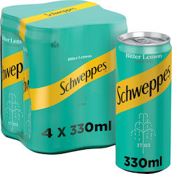 Schweppes Soda Bittere Zitrone mit Kohlensäure 4x330ml Schweppes Soda Bittere Zitrone mit Kohlensäure 4x330ml