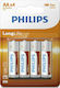 Philips LongLife Μπαταρίες Zinc AA 1.5V 4τμχ