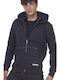 Body Action Men's Sweatshirt Jacket with Hood and Pockets Granite