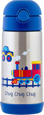 Stephen Joseph Kids Stainless Steel Thermos Water Bottle Blue 325ml