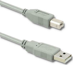 Qoltec 50395 USB 2.0 USB-A мъжки към USB-B мъжки Сив 1м
