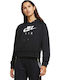 Nike Air Cropped Hanorac pentru Femei Cu glugă Negru