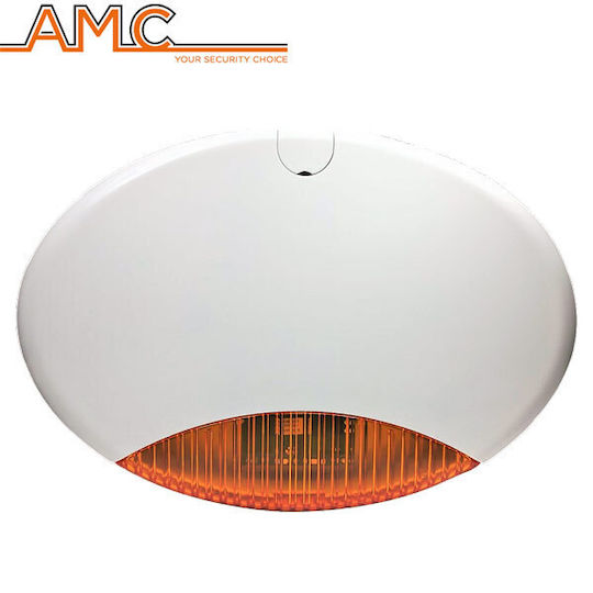 AMC ISIDE-130 Σειρήνα Συναγερμού Μπαταρίας Εξωτερικού Χώρου 105dB 12V με Πορτοκαλί Φως