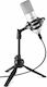 Vonyx CM300 Πυκνωτικό USB Microphone Desktop, Shock Mounted for Studio in Silver Color