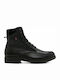 Robinson Men's Leather Military Boots Black