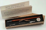 Francesco Rubinato Set Calligraphy Pen Brown Wooden