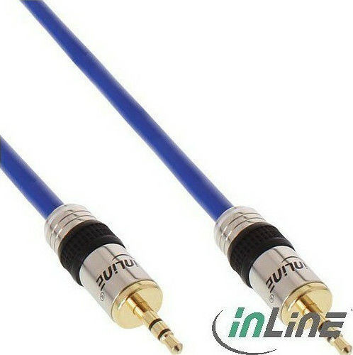 InLine Καλώδιο Ήχου 3.5mm male - 3.5mm male Μπλε 0.5m με Επίχρυσους Ακροδέκτες 99954P