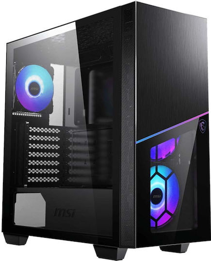 MSI MPG Sekira 100R Gaming Middle Tower Carcasă Calculator cu Fereastră Laterală și Iluminare RGB Negru