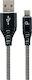 Gembird Braided USB 2.0 Cable USB-C male - USB-A Μαύρο 2m CC-USB2B-AMCM-2M-BW