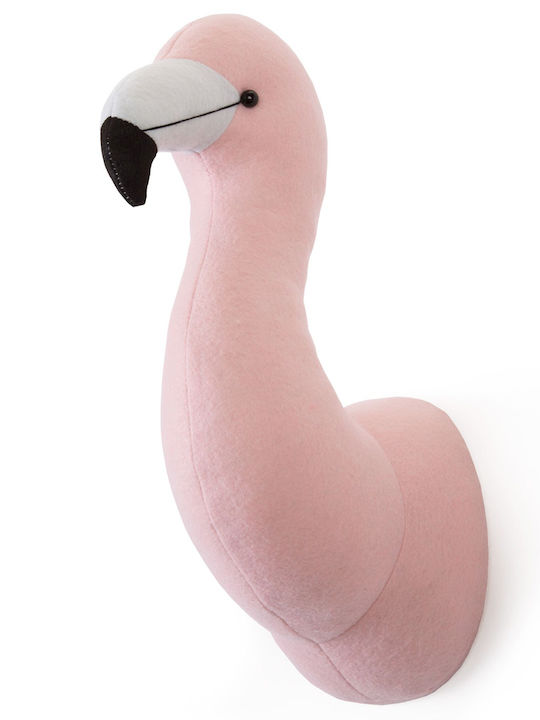 Childhome Cap de Animal Decorativ pentru Copii Animale Roz din Țesătură Flamingo 25x15x39εκ.