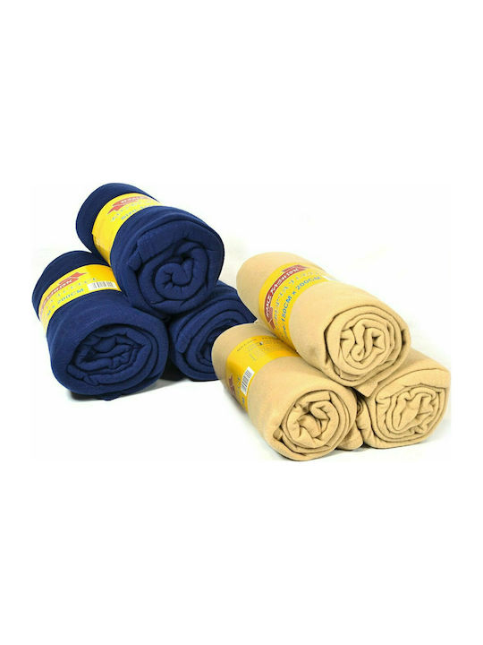 Sidirela Κουβέρτα Fleece Ημίδιπλη 190x220εκ. Μπεζ