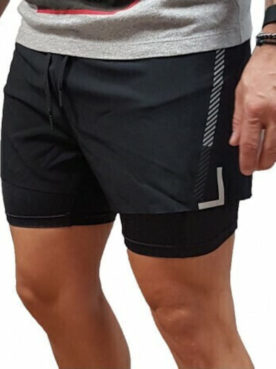 Superdry Run Trail 2 in 1 Sports Men's Black Shorts