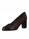 Pantofi cu toc Burgundy