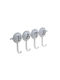 Click Wall-Mounted Bathroom Hook with 4 Positions ​40x17cm White