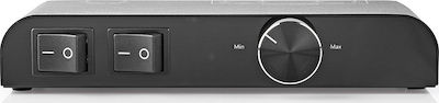 Nedis Speaker Control Box Audio Switch 2-Way Banana Volume Control