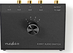 Nedis Analogue Audio Switch Επιλογέας Ήχου 3.5mm Female + 3x (2x RCA Female) 2x RCA Female