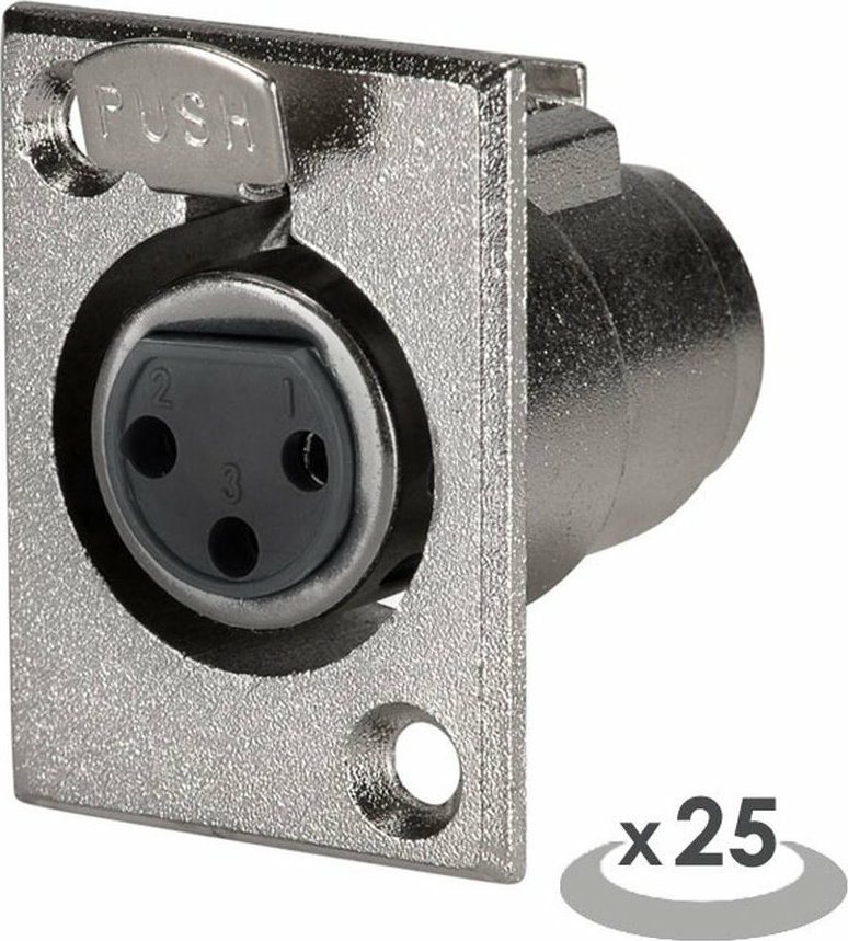 Nedis XLR Chassis Mount CAVC15911ME XLR 3pin Female 25 pieces Skroutz.gr