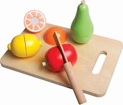 Beeboo Wooden Cutting Board with Fruits and Knife