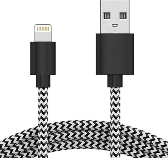 Braided USB to Lightning Cable Μαύρο 1m (8999bl2) Skroutz.gr