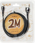 Moxom Braided USB to Lightning Cable Γκρι 2m (MX-CB42)