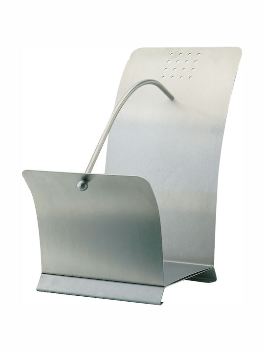Zogometal Ν Inox Coș Depozitare lemne 25x24x44cm Argintiu