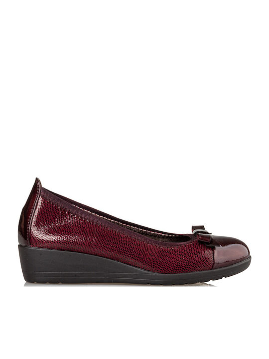 Envie Shoes Patent Leather Burgundy Heels