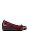 Envie Shoes Patent Leather Burgundy Heels