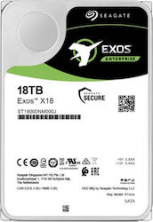 Seagate Exos X18 18TB HDD Σκληρός Δίσκος 3.5" SATA III 7200rpm με 256MB Cache για NAS / Server