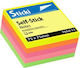 Sticki Neon Post-it Notes Pad Cube 400 Sheets Multicolour 7.5x7.5cm