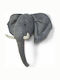 Childhome Παιδική Διακοσμητική Προτομή Ζώου Γκρι από Ύφασμα Ελέφαντας 53x15x48εκ.