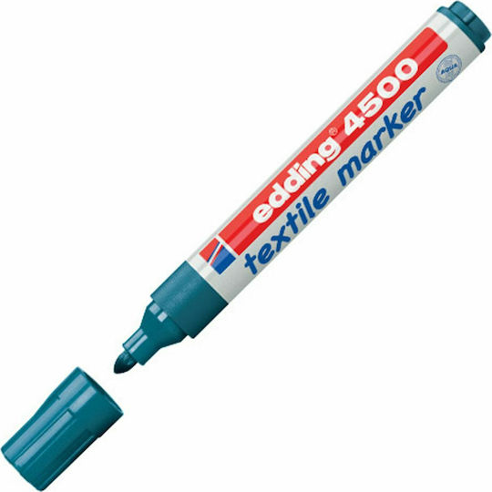 Edding Textile Marker 4500 Marker Wash-resistant Light Blue for Fabric Στρογγυλή Μύτη Πετρόλ